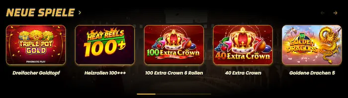 Spin Arena Casino Spielübersicht